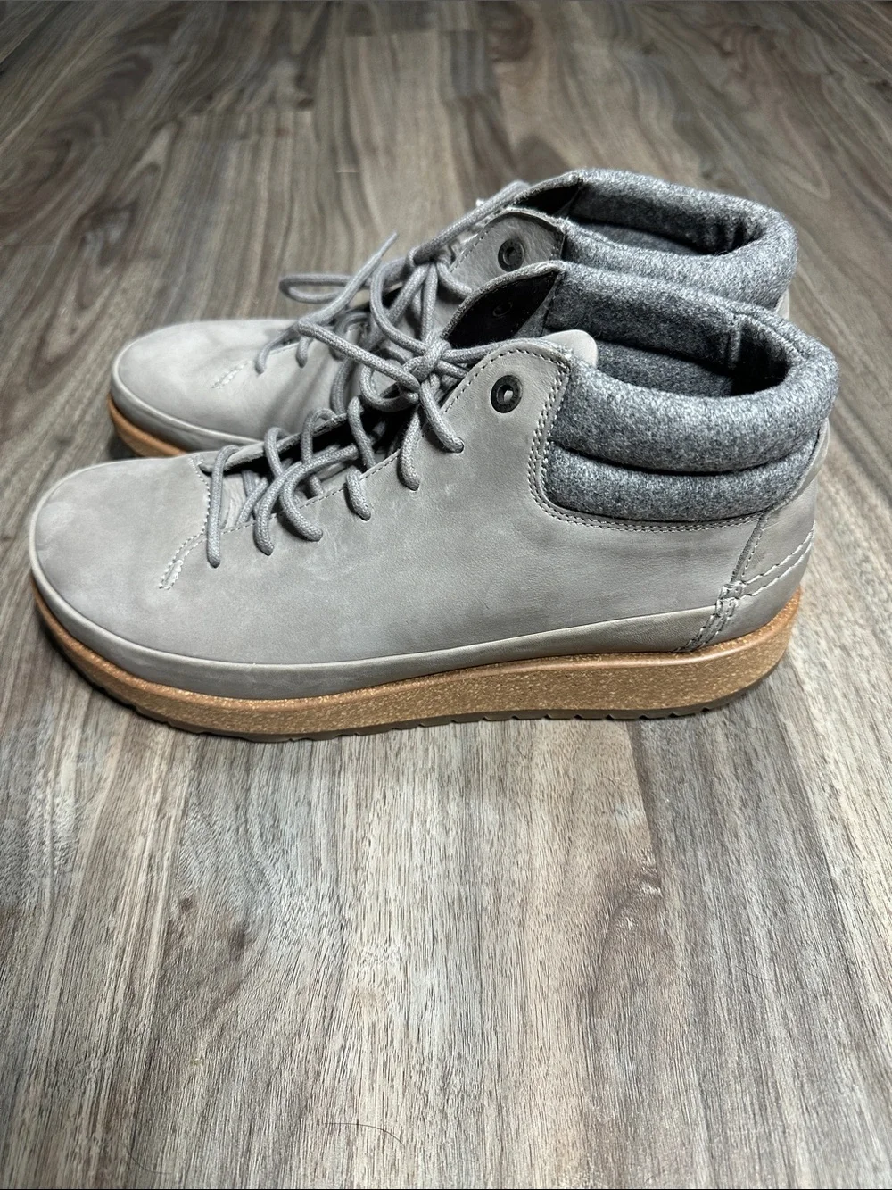 Birkenstock Honnef High Gray Boots EU 41 ,8/8.5 US NWT Leather Lace Up.